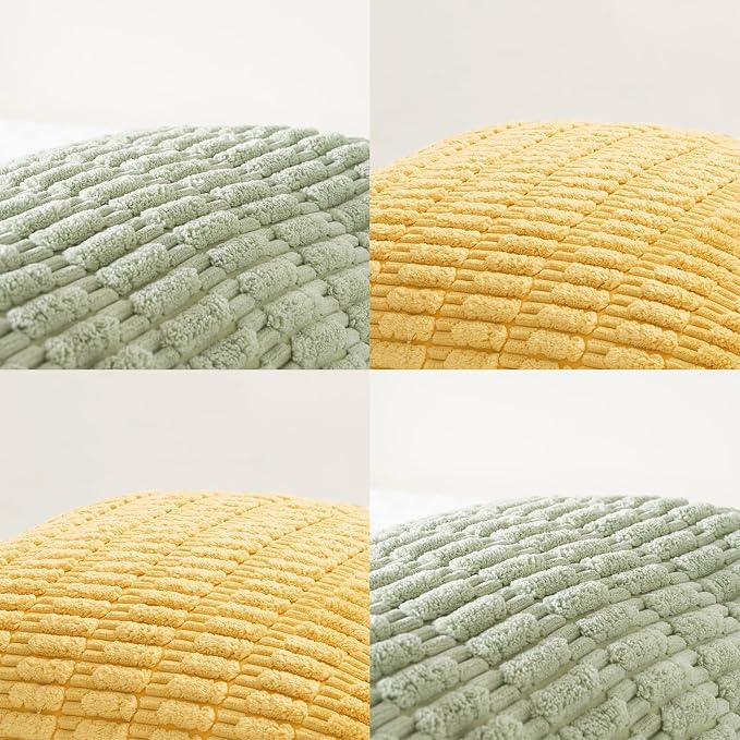 Fancy Homi Set of 4 Spring Boho Decorative Throw Pillow Covers 16x16 Inch - Image 4