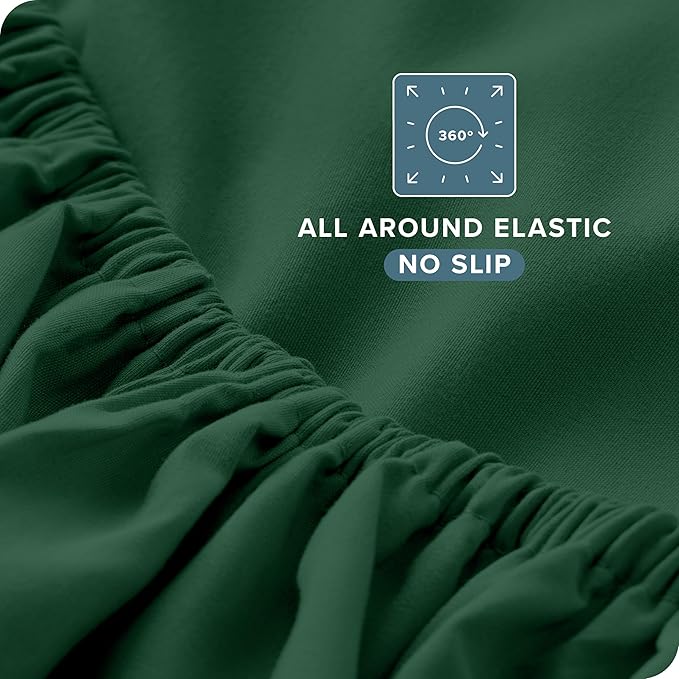 Bare Home Twin XL Sheet Set - College Dorm Size - Luxury 1800 Ultra-Soft Microfiber Twin Extra Long Bed Sheets - Deep Pockets - Easy Fit - Extra Soft - 3 Piece Set - Bed Sheets (Twin XL, Forest Green)