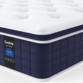 Coolvie 12 Inch Queen Mattress, Hybrid Queen Mattress in a Box, Pocket Springs with Soft Knitted Fabric Cover for a Cool Sleep & Pressure Relief, Medium Firm Feel with Motion Isolation