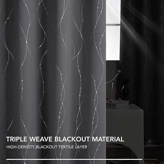 Deconovo Grey Blackout Curtains - Image 9