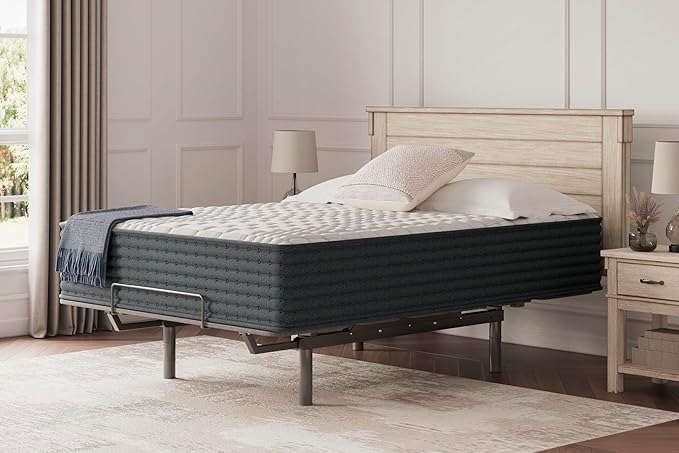 Signature Design by Ashley Hybrid 1300 13 Inch Plush Gel Memory Foam Mattress with Edge Support for Pressure Relief, Queen, Fiberglass Free, Mattress in A Box