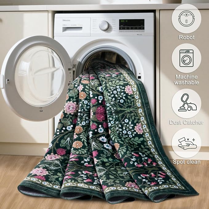Runner Rug for Entryway: 2.6x8 Kitchen Rugs Non Slip Washable Ultra-Thin Soft - Image 7
