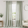Nanspring Sage Green Curtains 144 Inches Long 2 Panels by Nanspring