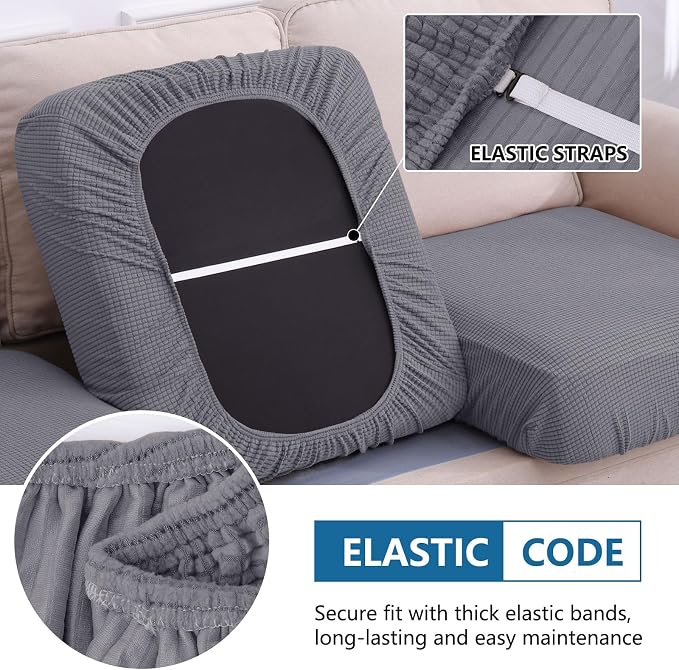 hyha Waterproof Couch Cushion Covers, Washable Sofa Cushion Slipcovers - Image 4