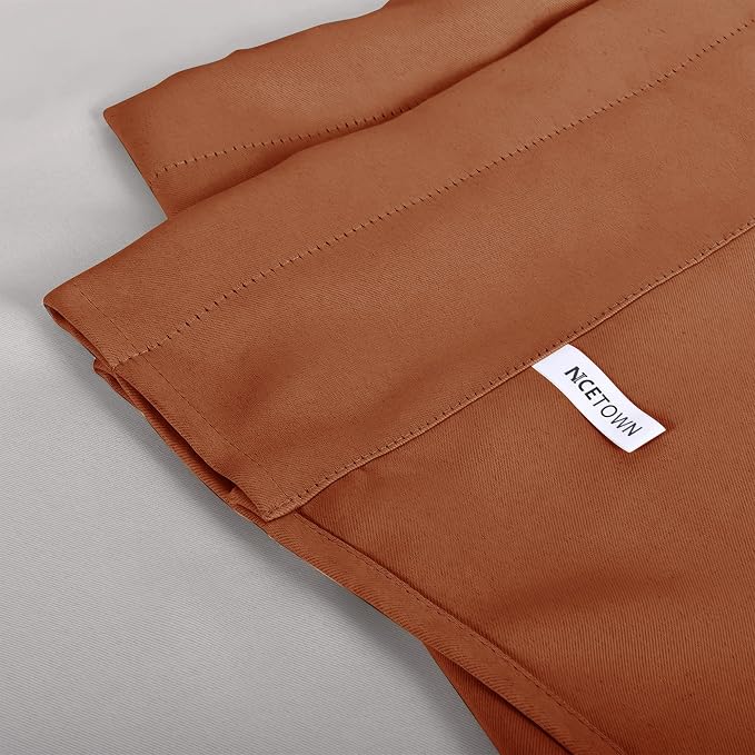 NICETOWN Burnt Orange Curtain Valance - Image 6