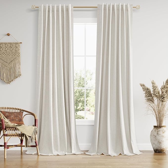 Guken Boho 100% Blackout Curtains 108 Inch Long by Guken