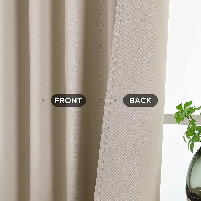 Joydeco Blackout Curtains 90 Inches Long 2 Panels Set, Thermal Insulated Long - Image 3
