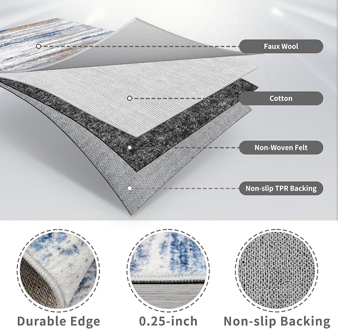 2x3 Small Washable Area Rug: Non-Slip Indoor Door Mat - Image 6