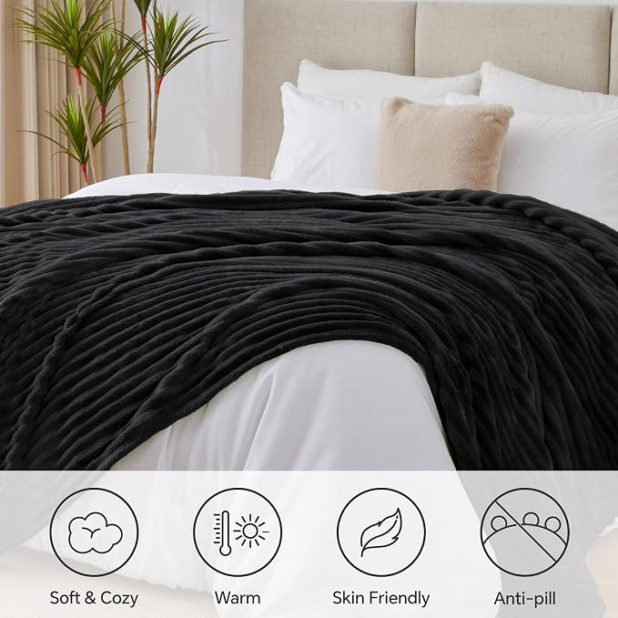 BEDELITE King Size Blanket for Bed, 300GSM Soft & Warm Fleece Blanket, - Image 2