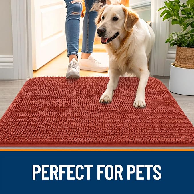OLANLY Dog Door Mat for Muddy Paws 44x32, Absorbs Moisture and Dirt, Absorbent - Image 6