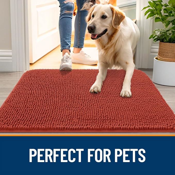 OLANLY Dog Door Mat for Muddy Paws 70x24, Absorbs Moisture and Dirt, Absorbent - Image 6