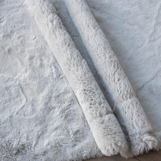 ORINOVA Grey Round Rug 3ft Machine Washable Shaggy Area Rugs - Image 9