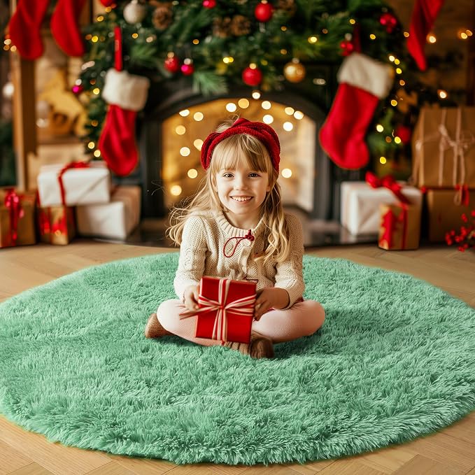 Amdrebio Sage Green Round Rug 4Ft - Image 8
