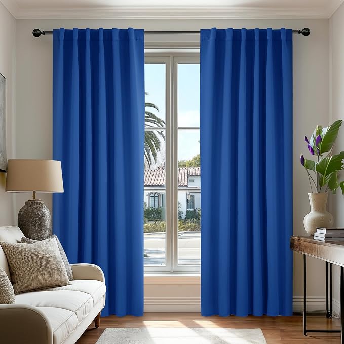 Deconovo Blackout Curtains Back Tab and Rod Pocket Thermal Insulated Room by Deconovo