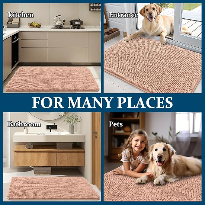 OLANLY Dog Door Mat for Muddy Paws 36x24, Absorbs Moisture and Dirt, Absorbent - Image 8