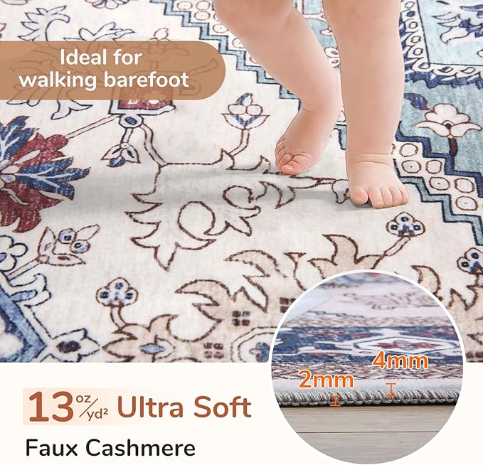 OPPODREAM Soft Entryway Rug 2x6, 2x6 Rug Runner, Washable Hallways Carpet 2 x 6 - Image 2