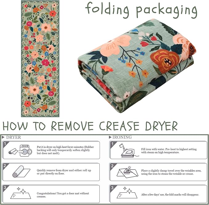 Rugcomf Runners for Hallways Kitchen Runner Rug Non Slip 2'x 10' Long Washable - Image 8