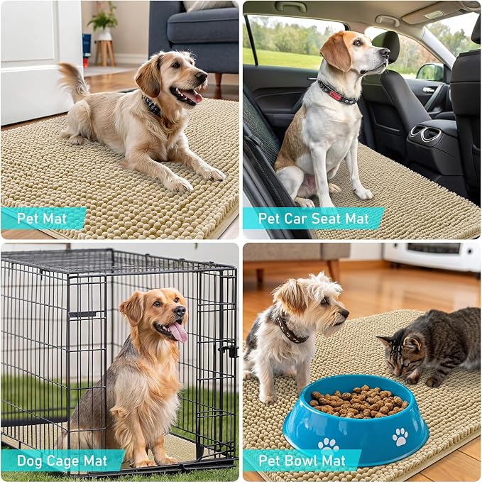 OLANLY Dog Door Mat for Muddy Paws 70x24, Absorbs Moisture and Dirt, Absorbent - Image 7