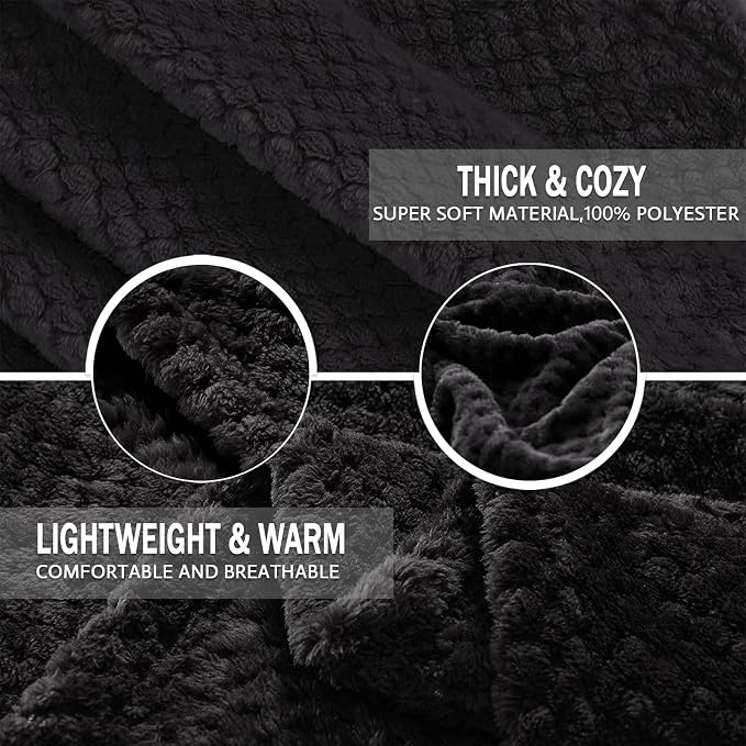 Exclusivo Mezcla Fleece Bed Blanket Twin Size, Super Soft and Warm Blankets - Image 7