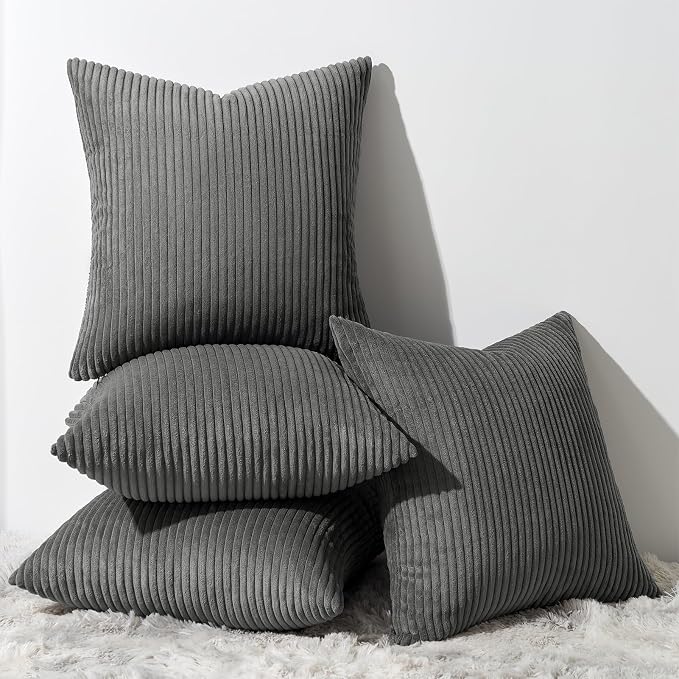 Topfinel Decorative Grey Throw Pillow Covers Cushion Cases, Mix and Match by Topfinel