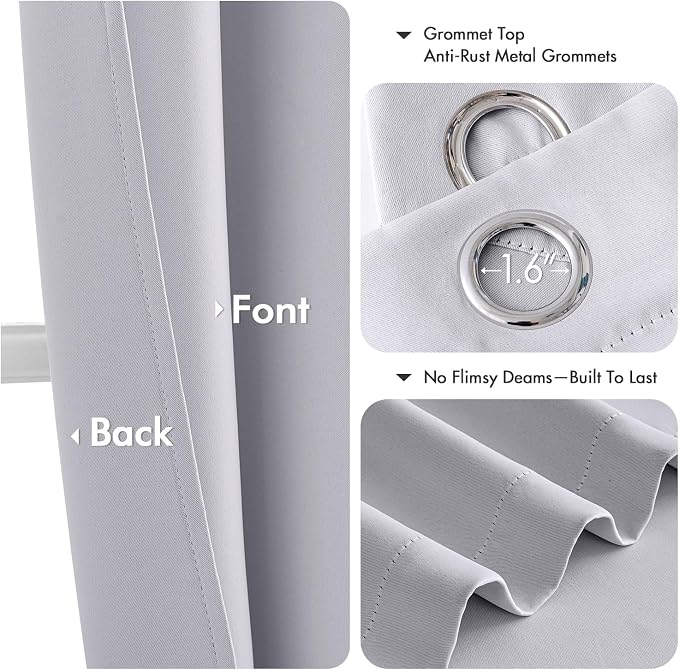 MIULEE Blackout Curtains for Bedroom Living Room 72 Inches Long 2 Panels - Image 4