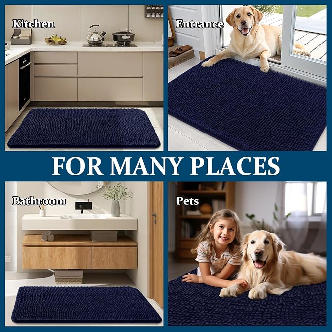 OLANLY Dog Door Mat for Muddy Paws 59x32, Absorbs Moisture and Dirt, Absorbent - Image 8