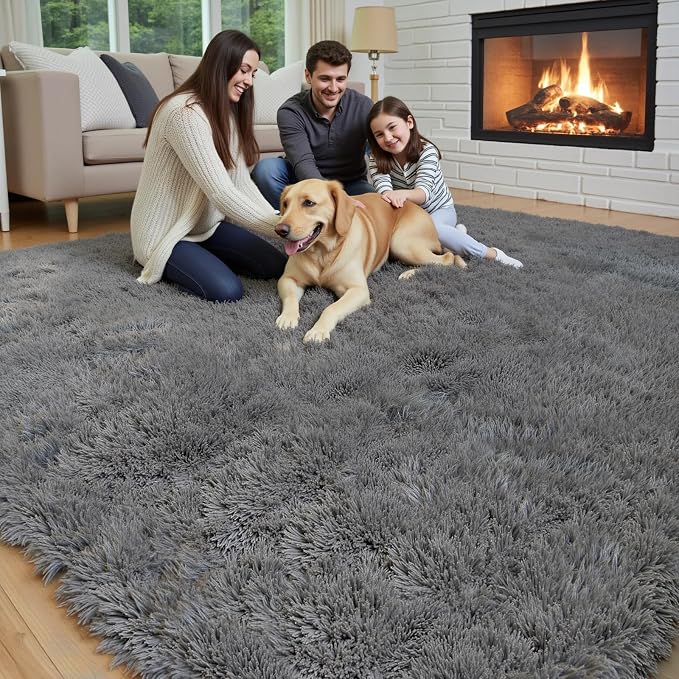 8x10 Area Rugs for Living Room Bedroom Rug, Large Area Rug Shag Shaggy Carpet - Image 4