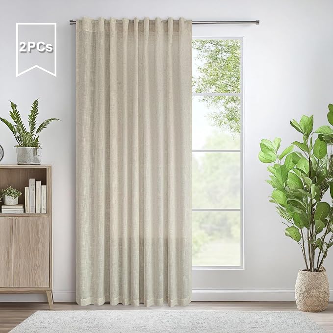 Pitalk Rustic Farmhouse Curtains 60 Inch Wide by Pitalk