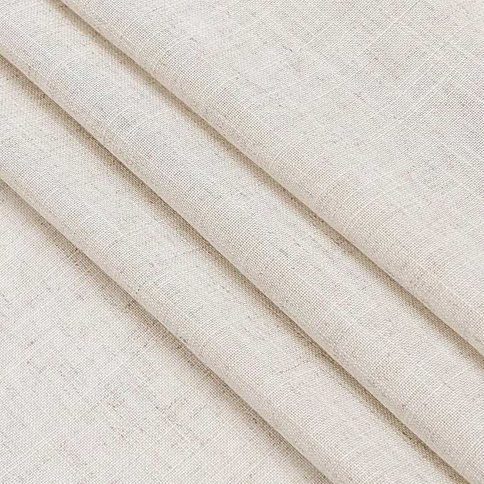Nanspring Beige Curtains for Kitchen Windows Over Sink 36 inch Length Rustic - Image 5