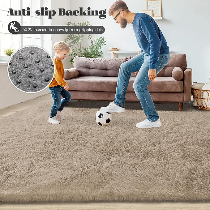 5x8 Area Rug for Living Room: Fluffy Shag Soft Washable Rugs Fuzzy Plush Indoor - Image 8