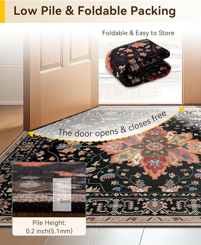 Area Rugs 2'6''x10' Runner Rug Non Slip Washable - Image 6