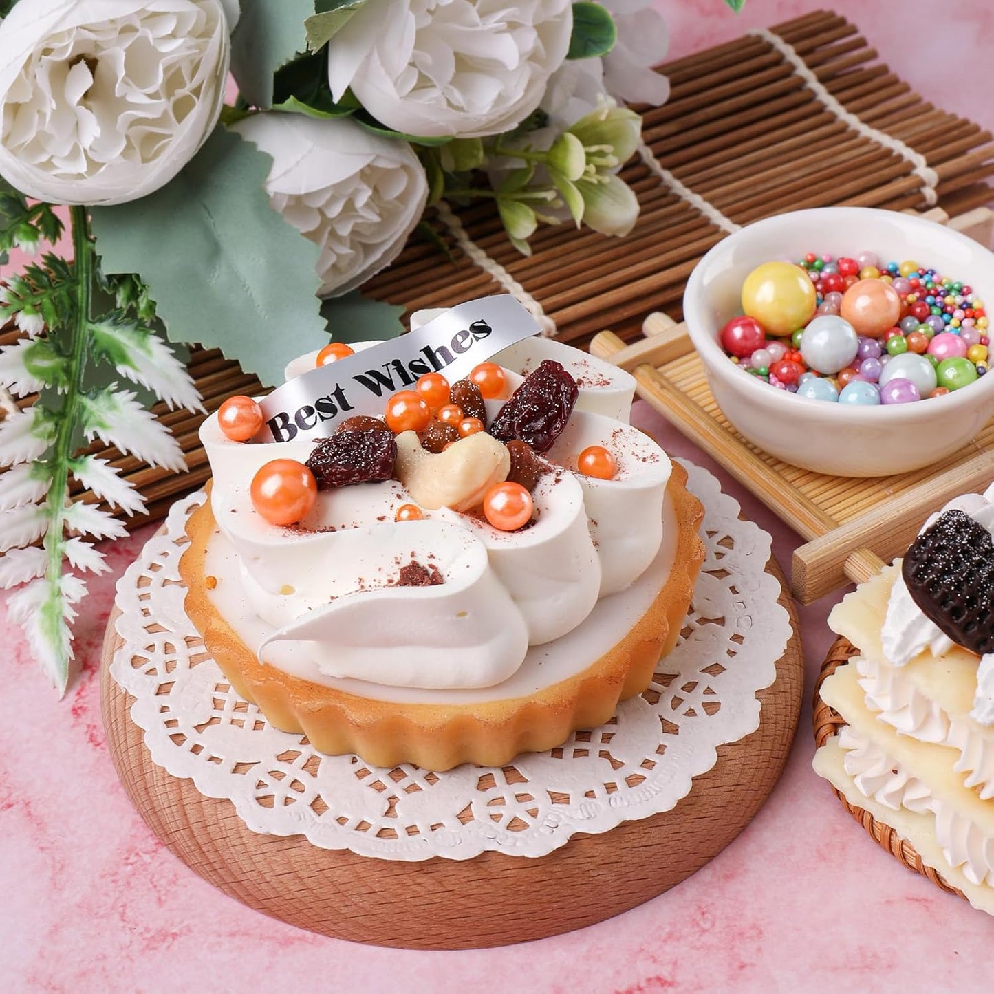 Red Pearl Sprinkles for Cake Decorating, 11.3 Oz Edible Pearls Sugar 4 Sizes Gift Box Set for Baking Cookie Ice Cream Cupcake Toppings