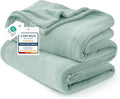 Bedsure GentleSoft Sage Green Fleece Blankets Queen Size by BEDSURE