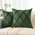 decorUhome Throw Pillow Covers 22x22 Inch Set of 2, Soft Plush Faux Fur Wool Forest Elf Couch Pillow Covers, Decorative Neutral Pillow Cases for Bed Sofa Living Room Home Decor