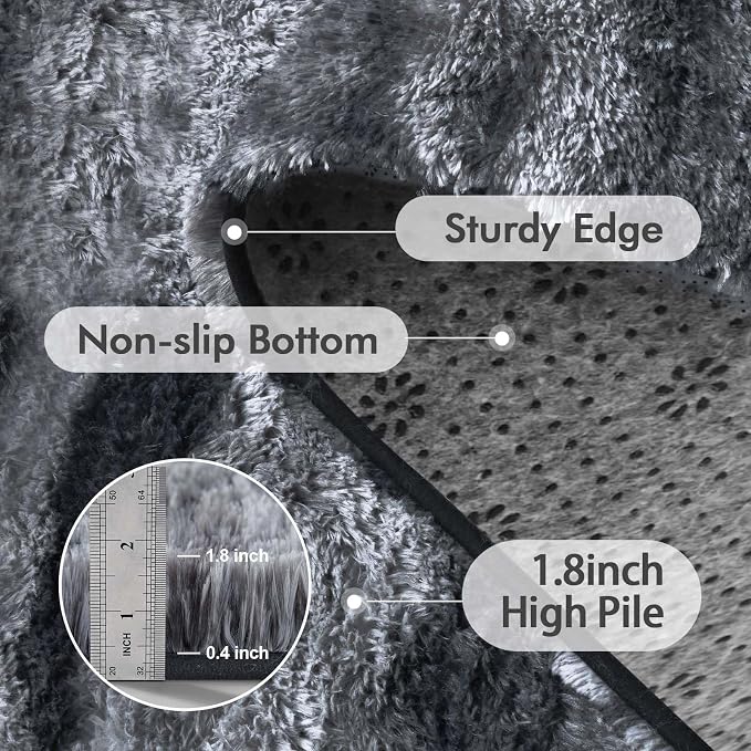5x7 Ft Large Shag Rugs for Bedroom Living Room for Men Boys, Tie Dyed Ultra - Image 5