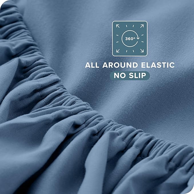 Bare Home Twin XL Sheet Set - College Dorm Size - Luxury 1800 Ultra-Soft Microfiber Twin Extra Long Bed Sheets - Deep Pockets - Easy Fit - Extra Soft - 3 Piece Set - Bed Sheets (Twin XL, Coronet Blue)