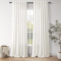 Nanspring Neutral Linen Curtains 90 Inches Long by Nanspring