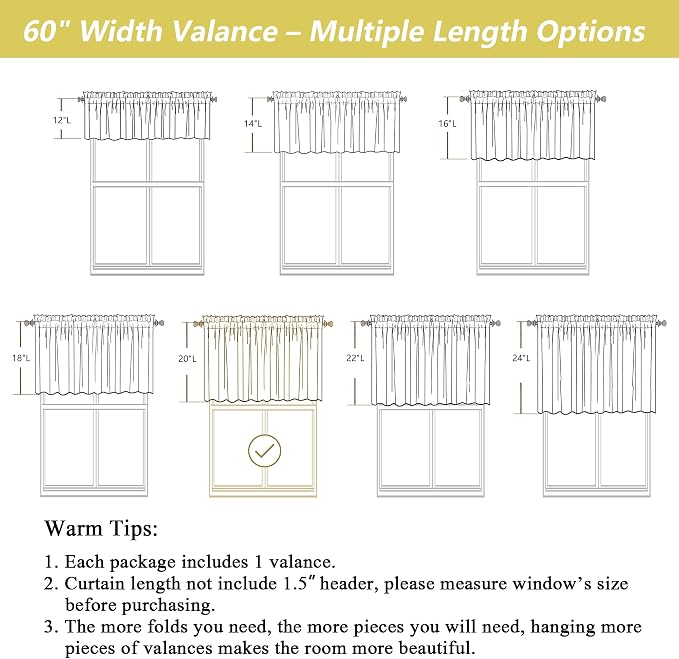 Blush Pink Valances for Windows, Light Filtering Faux Linen Textured Small - Image 3