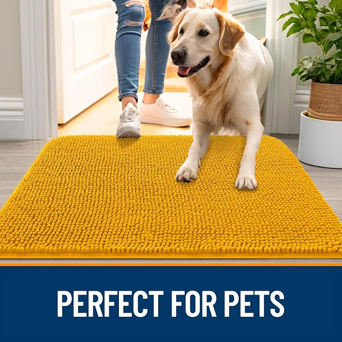 OLANLY Dog Door Mat for Muddy Paws 30x17, Absorbs Moisture and Dirt, Absorbent - Image 6