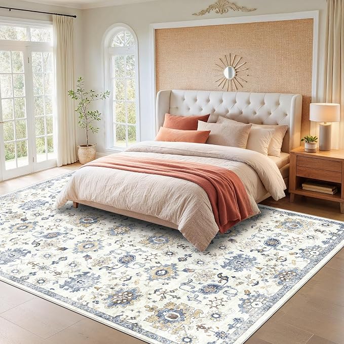 AMADA HOMEFURNISHING 5x7 Area Rugs, Washable Living Room Rug Low-Profile - Image 2