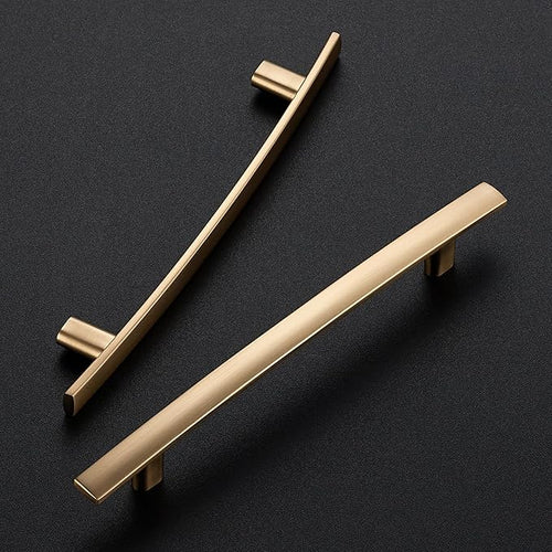 15 Pack Cabinet Handles 5" Hole Center - Curved Cabinet Pulls Champagne Bronze Drawer Pulls for Kitchen Cupboard Solid Handles for Dresser Drawer Arch Closet Hardware