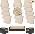 Outdoor Cushion Covers Set, Replacement by SUKAIKEQA