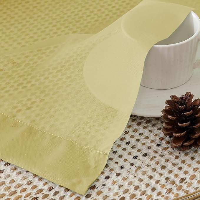 Aiyufeng Yellow Sheer Curtains 2 Panel Sets 96 Inches Long - Image 3