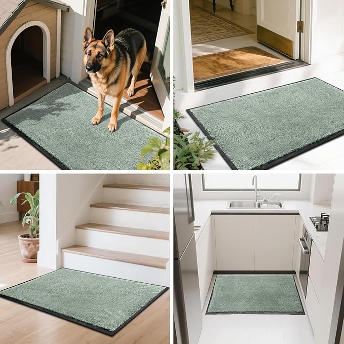 Mibao Dirt Trapper Door Mat for Indoor Outdoor, Waterproof All-Season, - Image 5