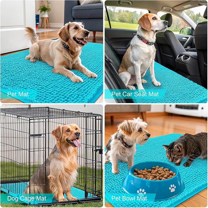 OLANLY Dog Door Mat for Muddy Paws 54x24, Absorbs Moisture and Dirt, Absorbent - Image 7