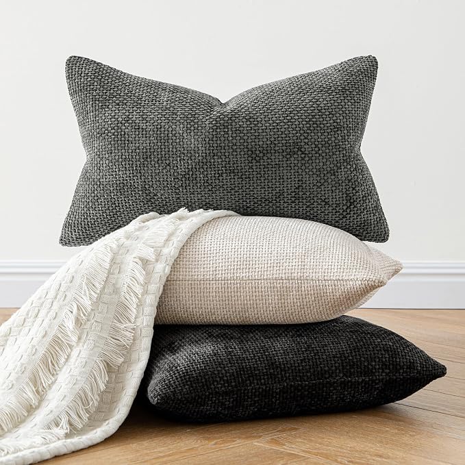 MIULEE Pack of 2 Couch Throw Pillow Covers 22x22 Inch Neutral Beige Modern Boho - Image 5