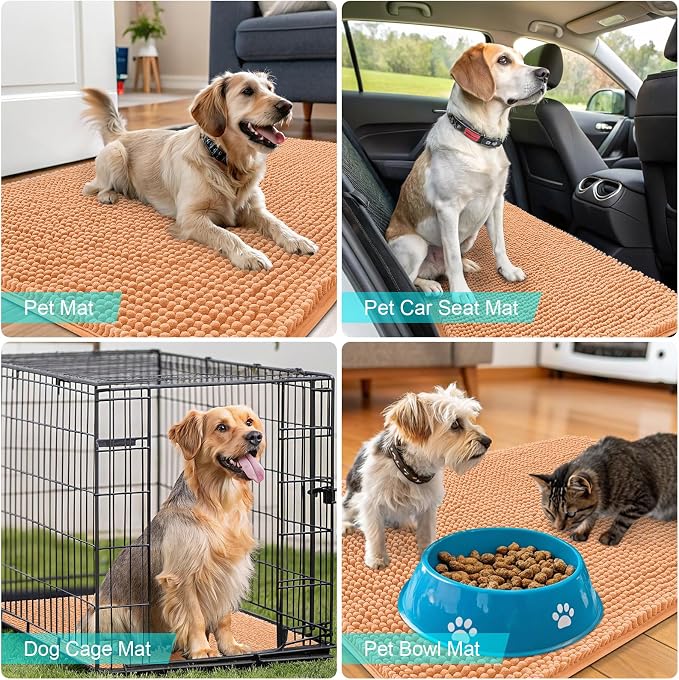 OLANLY Dog Door Mat for Muddy Paws 59x24, Absorbs Moisture and Dirt, Absorbent - Image 7