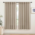 RYB HOME Privacy Semi Sheer Linen Curtains 72 inches Long, Rod Pocket & Back by RYBHOME