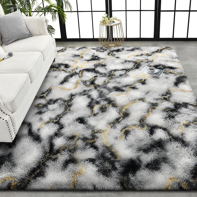 TWINNIS Super Soft Shaggy Rugs Fluffy Carpets, 4x5.9 Feet, Indoor Modern Plush - Image 8