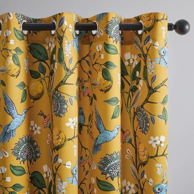 Topfinel Mustard Yellow Luxury Curtains 96 Inches Long by Topfinel